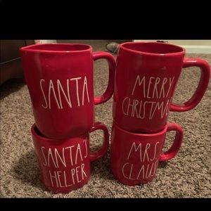 Rae Dunn Christmas Red Mug Bundle